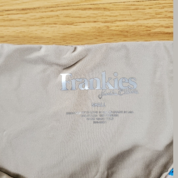 Frankie's Bikinis Blue Floral Size Small Bottoms - Picture 2 of 4